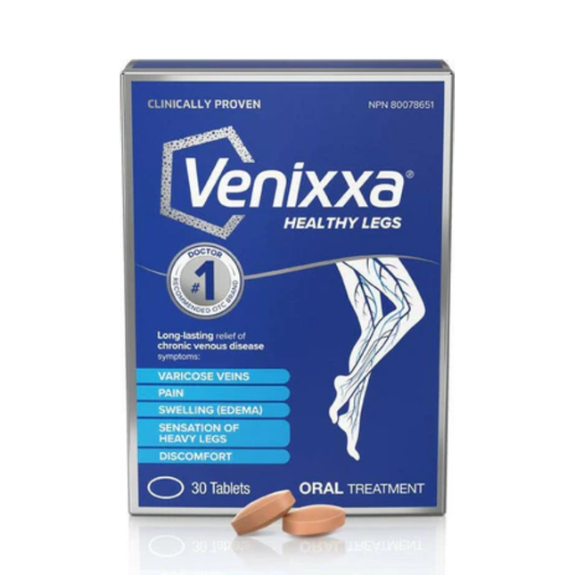 Venixxa Healthy Legs Traitement oral – Soulagement de la maladie veineuse chronique | 30 comprimés