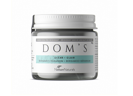 Dom's Naturals - Déodorant transparent sans bicarbonate de soude | 65 ml
