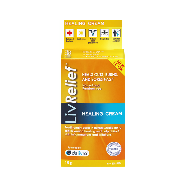 LivRelief - Crème cicatrisante - Coupures, brûlures et plaies | 15g