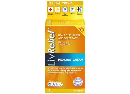 LivRelief - Healing Cream - Cuts, Burns & Sores | 15 g