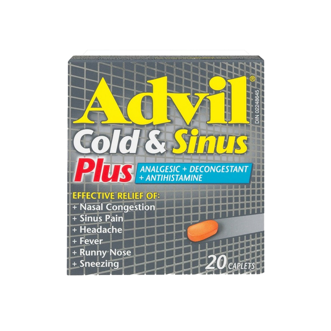 Advil - Rhume et Sinus Plus, Ibuprofène 200 mg | 20 à 40 comprimés