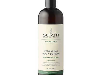 Sukin - Lotion corporelle hydratante - Tous types de peau - Parfum signature | 500 ml