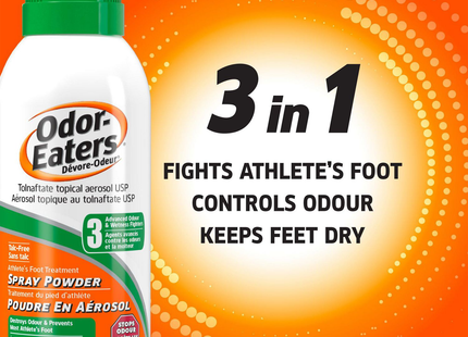 Odor-Eaters - Traitement Pied d'athlète sans talc en Poudre Aérosol | 113 g