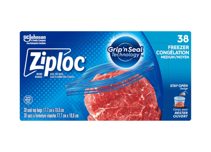Ziploc Medium Freezer Bags | 38 Bags