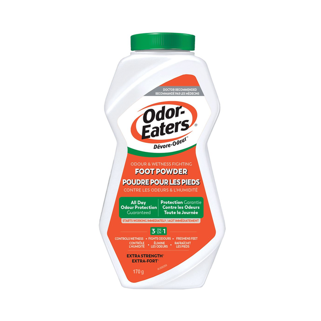 Odor-Eaters - Poudre anti-odeurs et humidité pour les pieds sans talc | 170 g