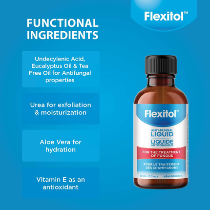 Flexitol - Anti-Fungal Liquid with Urea, Aloe Vera & Vitamin E | 30 mL
