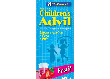 Children's Advil - Ibuprofen Oral Suspension USP 100mg/ 5mL, Fruit Flavour | 100 mL