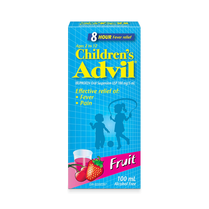Advil pour enfants - Suspension buvable d'ibuprofène USP 100 mg/5 ml, saveur fruitée | 100 ml