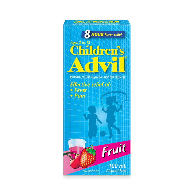 Children's Advil - Ibuprofen Oral Suspension USP 100mg/ 5mL, Fruit Flavour | 100 mL