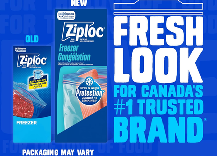 Ziploc - Grip N' Seal Freezer Bags Value Pack, Large | 32 Bags