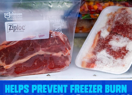 Ziploc - Grip N' Seal Freezer Bags Value Pack, Large | 32 Bags
