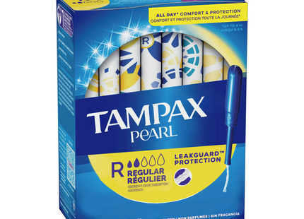 Tampons de protection Tampax Pearl LeakGuard - Régulier | 18 tampons