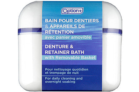 Option+ Bain pour prothèses dentaires et dispositifs de rétention