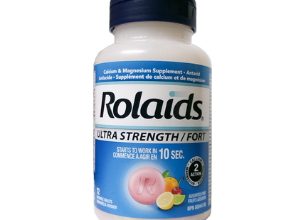 Rolaids - Ultra Strength Antacid Chewables, Assorted Fruit Flavour | 72 Tablets