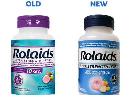 Rolaids - Ultra Strength Antacid Chewables, Assorted Fruit Flavour | 72 Tablets