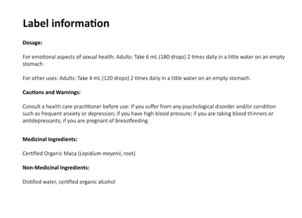 St. Francis - Maca Root Tincture | 50 mL