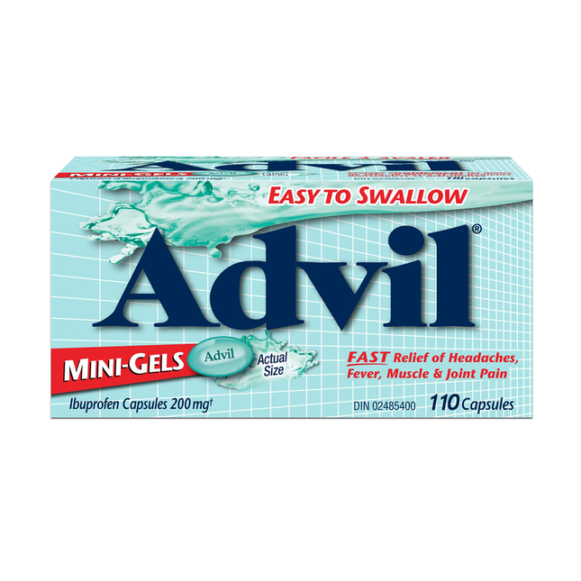 Advil - Ibuprofen 200 mg, Mini-Gels | 110 Capsules