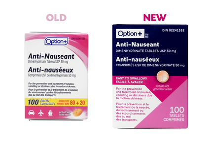 Option+ Anti-Nauseant Tablets 50 mg | 100 Tablets