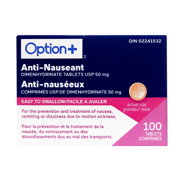 Option+ Anti-Nauseant Tablets 50 mg | 100 Tablets