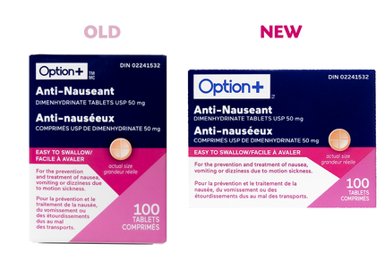 Option+ Anti-Nauseant Tablets 50 mg | 100 Tablets