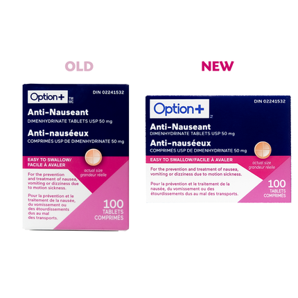 Option+ Anti-Nauseant Tablets 50 mg | 100 Tablets