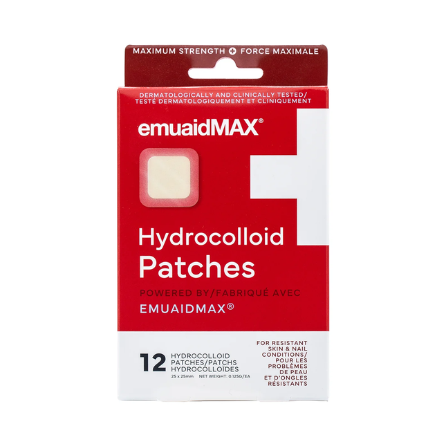 EmuaidMAX - Hydrocolloid Patches 25 x 25 mm | 12 Patches