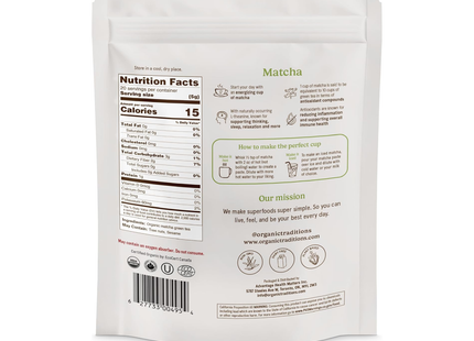 Organic Traditions - Matcha Tea, Premium | 100 g