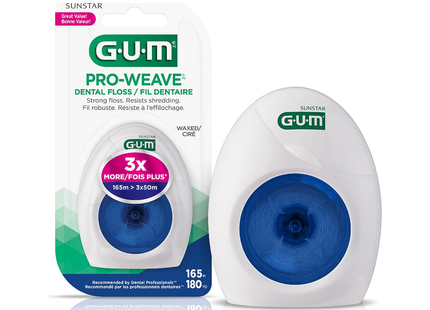 Fil dentaire GUM Pro-Weave ciré | 165 m