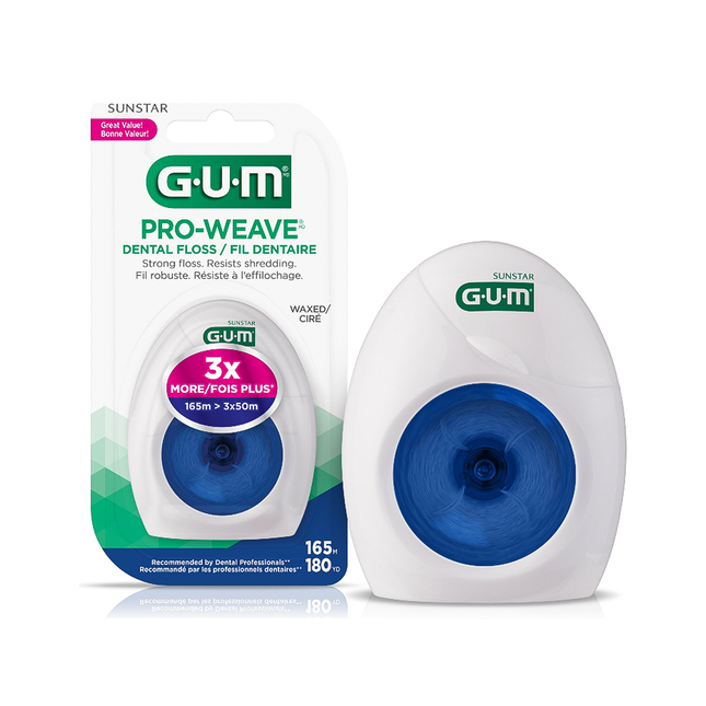 Fil dentaire GUM Pro-Weave ciré | 165 m