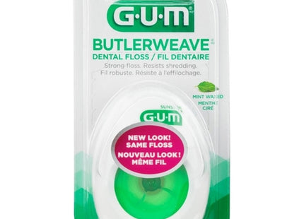 GUM - Fil dentaire Butlerweave - Menthe ciré | 165 millions