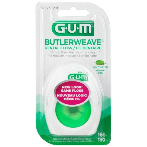 GUM - Butlerweave Dental Floss - Mint Waxed | 165 M