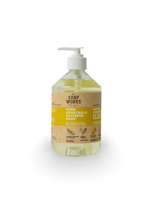 The Soap Works - Savon à la glycérine végétale pure - Savon liquide multi-usages entièrement naturel | 500 ml
