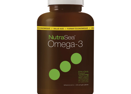 NutraSea Omega-3 Softgels | 240 Soft Gels