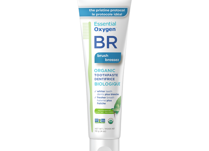 Essential Oxygen - BR Organic Toothpaste - Peppermint | 113 g