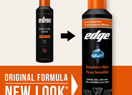Schick - Gel de rasage Edge Peau sensible à l'aloès | 198 g