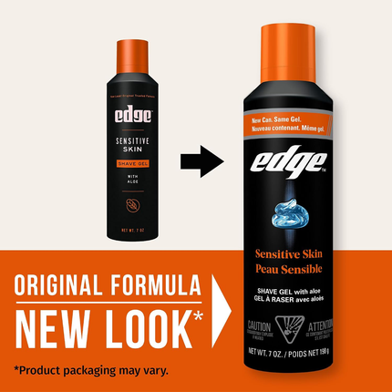 Schick - Gel de rasage Edge Peau sensible à l'aloès | 198 g