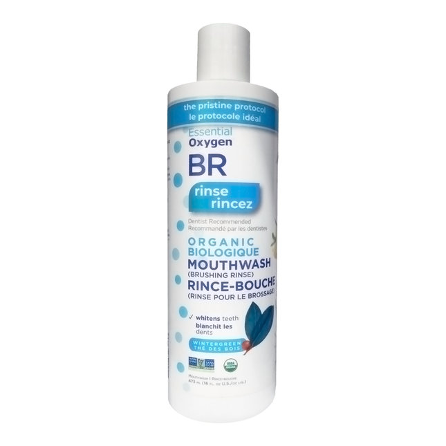 Essential Oxygen - BR Organic Mouthwash, Wintergreen Flavour | 473 mL