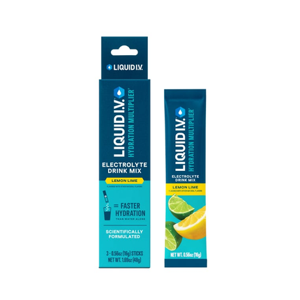 LIQUID IV - Electrolyte Drink Mix, Lemon Lime | 3 Count
