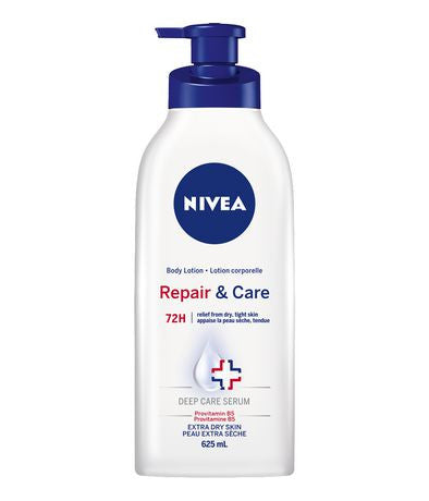 Nivea Repair & Care Lotion pour le corps avec provitamine B5 -72H pour soulager les peaux très sèches | 625 ml
