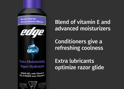 Schick - Gel de rasage hydratant extrême Edge avec vitamine E | 198 g
