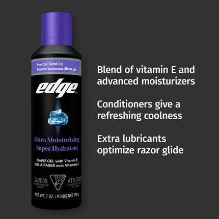 Schick - Gel de rasage hydratant extrême Edge avec vitamine E | 198 g