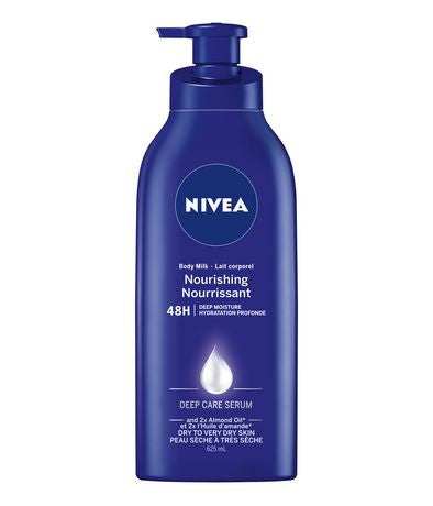 Nivea Lait corporel nourrissant - 48 H d'hydratation en profondeur pour peaux sèches et extra sèches | 625 ml