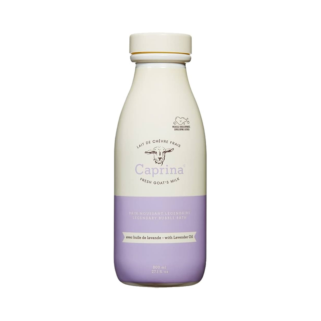 Caprina - Bain moussant au lait de chèvre frais et à l'huile de lavande | 800 mL