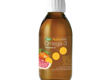 NutraSea Omega-3 + Vitamin D - Grapefruit Tangerine | 200 ml