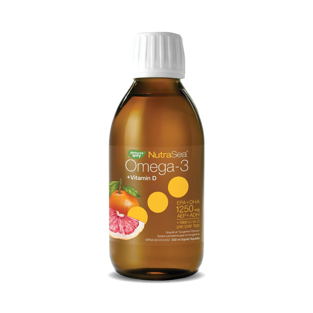 NutraSea Omega-3 + Vitamin D - Grapefruit Tangerine | 200 ml