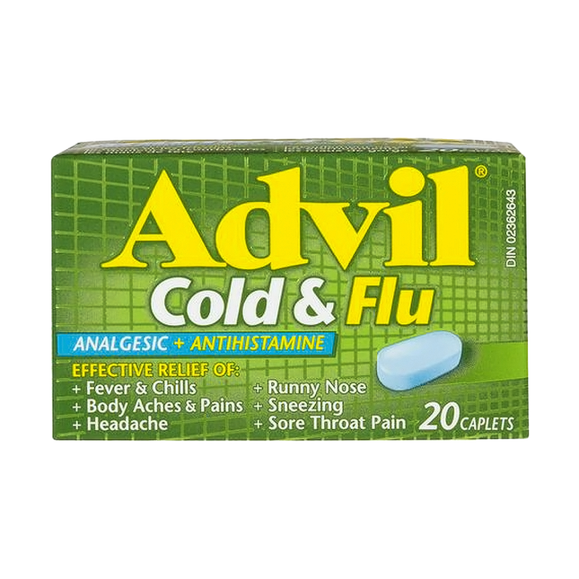 Advil - Rhume et grippe, analgésique et antihistaminique | 20 à 40 comprimés