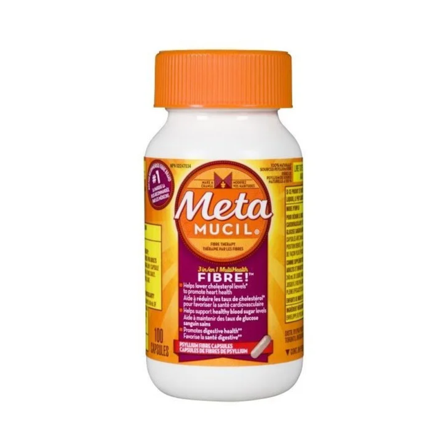 Metamucil - Capsules multi-santé en fibres de psyllium | 100 capsules