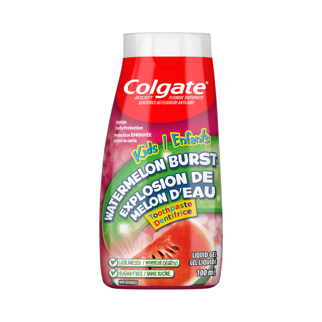 Colgate - Kids Sugar-Free Fluoride Toothpaste, Watermelon Burst | 100 mL