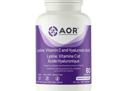 AOR - Lysine, Vitamin C, and Hyaluronic Acid - Advanced | 60 Capsules