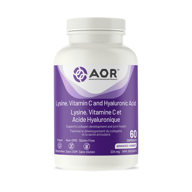 AOR - Lysine, Vitamin C, and Hyaluronic Acid - Advanced | 60 Capsules